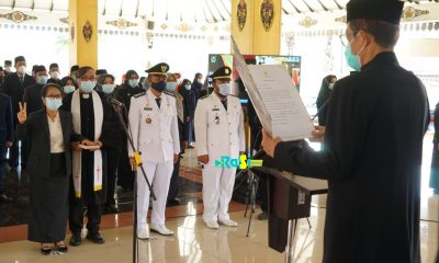 Bupati Magetan Lantik 8 Pejabat Pimpinan Tinggi Pratama dan 121 Administrasi, Pengawas dan Kepala Sekolah.