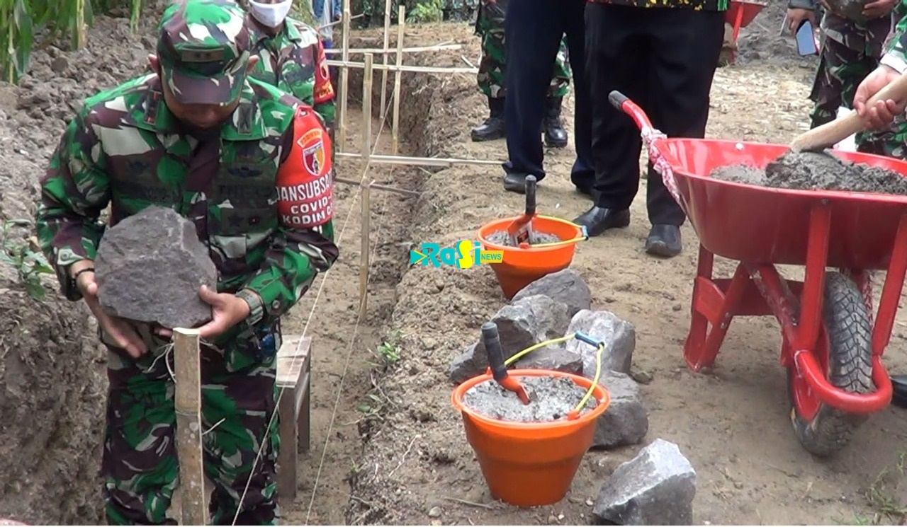 TMMD ke 111 Di Gonggang, TNI Akan Bangun Jalan Sepanjang 1.550 meter dan 500 Meter Talut Irigasi.