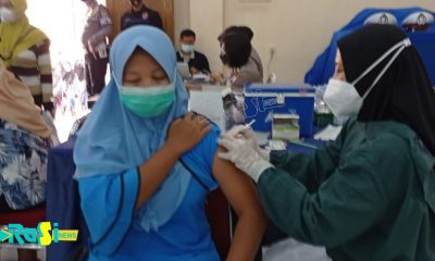 HUT Lalulintas ke 66, Polres Magetan Gelar Vaksin Untuk Tunawisma dan Yatim Piatu