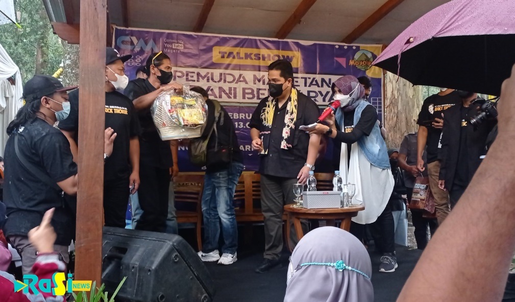 Pesan Erick Thohir Kepada Youtuber Magetan, Ada 17,5 Juta Peluang Pekerjaan Yang Harus Diisi Pemuda Melek Tekhnologi.