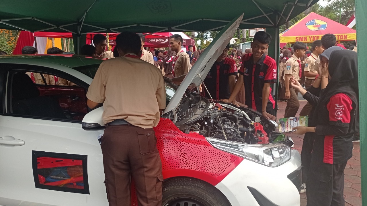 Belasan SMA dan SMK Ramaikan Kegiatan Go To School SMPN 4 Magetan.