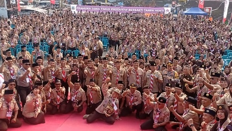 Delapan Ratus Pelatih Pembina Mengikuti Pitaran Pelatih Nusantara Kwartir Daerah Gerakan Pramuka Jawa TImur 2023 yang Digelar di Sarangan.