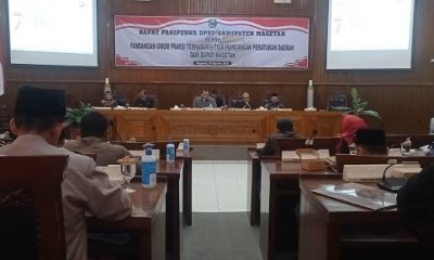 Pandangan Umum Fraksi di DPRD Magetan, Setuju Pembahasan 3 Raperda Usulan Pemerintah Daerah Dibahas Lebih Lanjut.