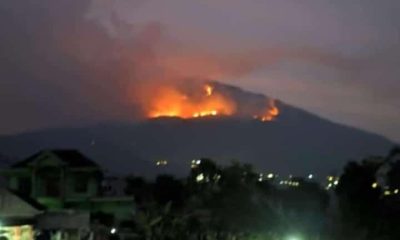 Titik Api Kembali Muncul di Gunung Lawu Sisi Selatan.