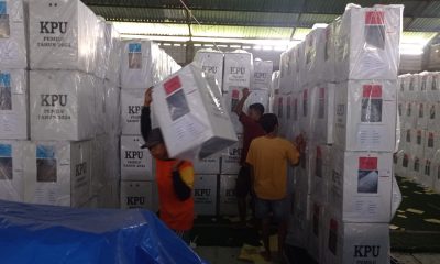 KPU Magetan Pastikan Hari Terakhir Distribusi Logistik Pemilu 2024 Terkirim ke Semua Kecamatan.
