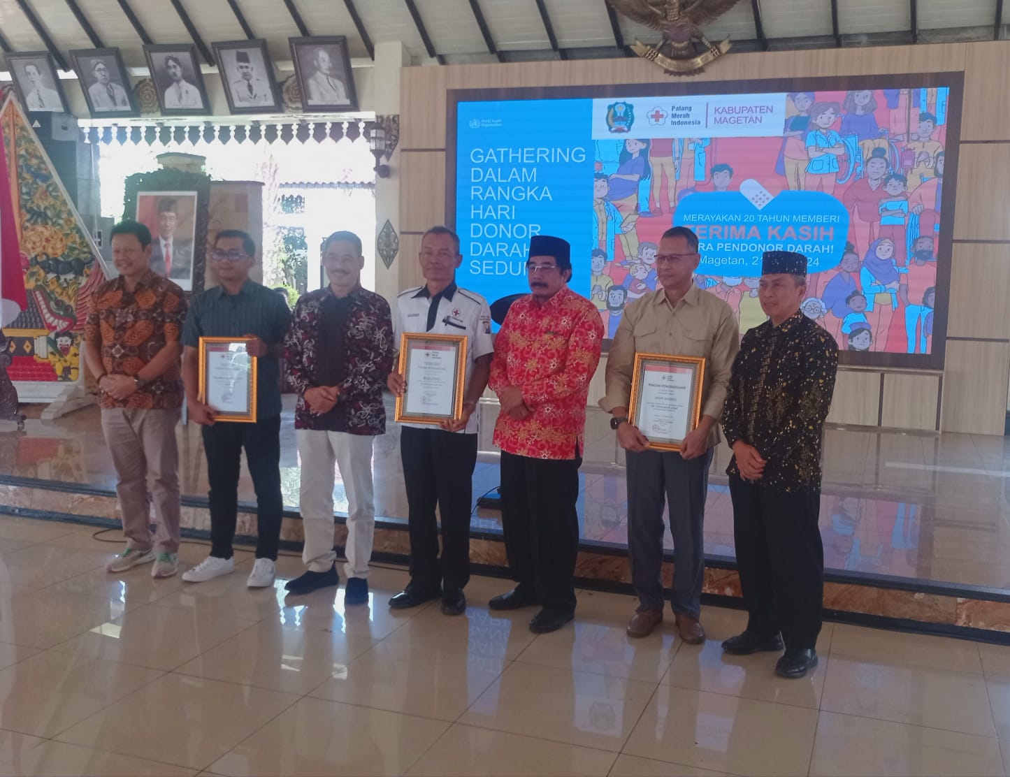 Gathering Hari Donor Darah Sedunia, 5 Pendonor Darah PMI Magetan Akan Mendapat Penghargaan Pin Emas dari Wapres.