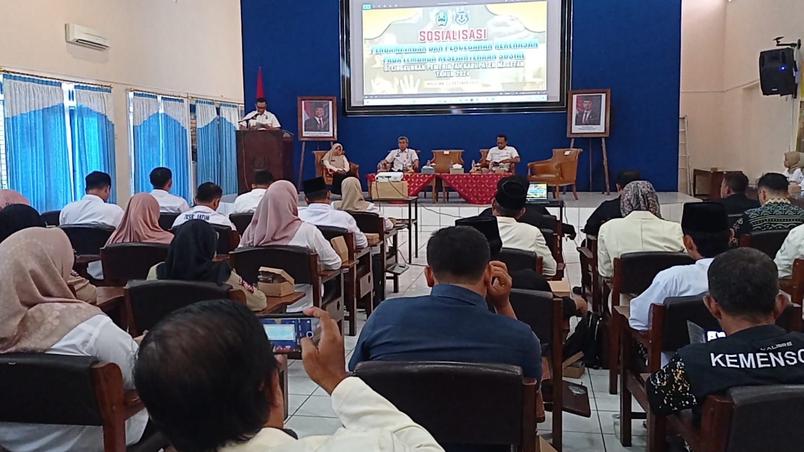 Cegah Kasus Kekerasan Pada Anak dan Perempuan, Dinas Sosial Kabupaten Magetan Kumpulkan LKS dan Pilar Kesejahteraan Dinsos.