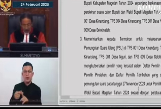 Ini 4 TPS PSU diKabupaten Magetan Hasil Putusan Mahkamah Konstitusi.