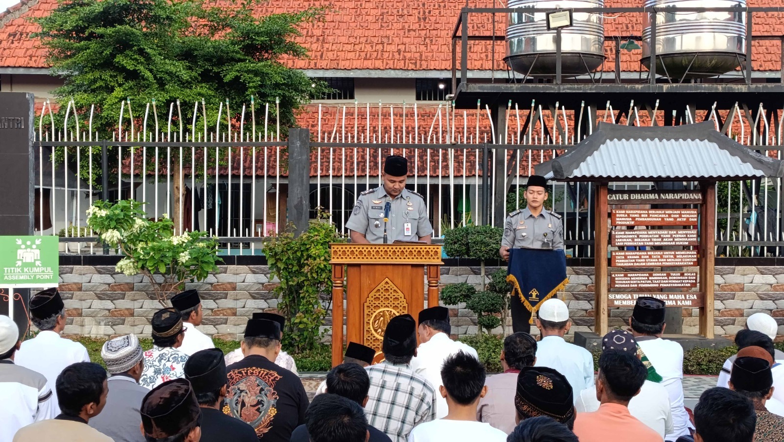 Dapat Remisi Khusus II Idul Fitri, 4 Napi di Lapas Kelas II B Magetan Langsung Bebas.