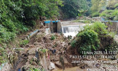 Curah Hujan Tinggi Rusak 13 Titik Irigasi di Magetan Ancam Ratusan Hektare Lahan Pertanian Tak Teraliri, SDA Dinas PUPR Upayakan Perbaikan Darurat.