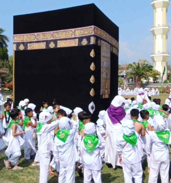 1.300 Anak TK/RA se-Magetan Ikuti Manasik Haji, Ayam Geprek Sa’i Siapkan Konsumsi